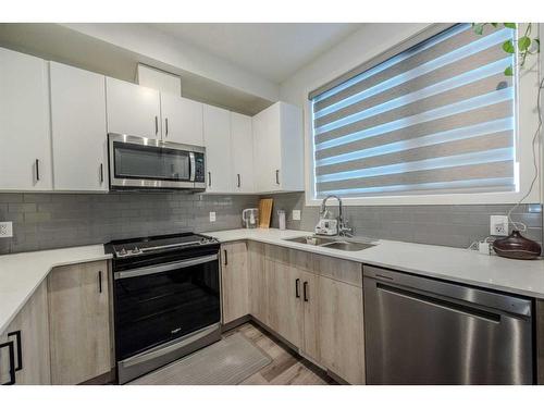 436-301 Redstone Boulevard Ne, Calgary, AB - Indoor Photo Showing Kitchen With Double Sink