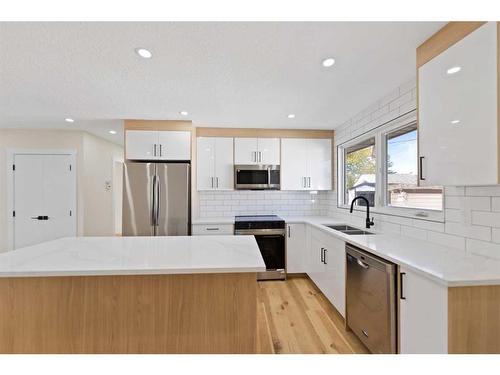 535 Penworth Way Se, Calgary, AB - Indoor Photo Showing Kitchen With Double Sink With Upgraded Kitchen