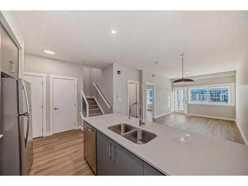 2208-151 Skyview Bay Ne, Calgary, AB - Indoor Photo Showing Kitchen With Double Sink