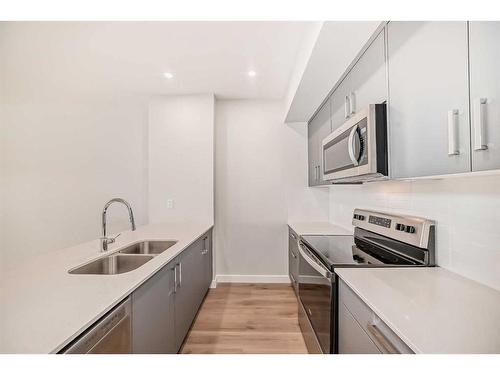 2208-151 Skyview Bay Ne, Calgary, AB - Indoor Photo Showing Kitchen With Double Sink