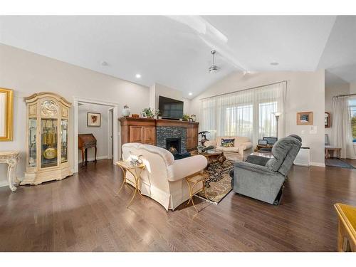 47 Cimarron Estates Road, Okotoks, AB - Indoor Photo Showing Living Room With Fireplace