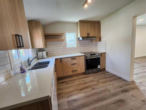 814 21 Avenue Se, Calgary, AB - Indoor Photo Showing Kitchen With Double Sink