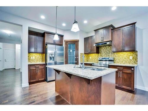 32 Saddlelake Gardens Ne, Calgary, AB - Indoor Photo Showing Kitchen With Stainless Steel Kitchen With Double Sink With Upgraded Kitchen