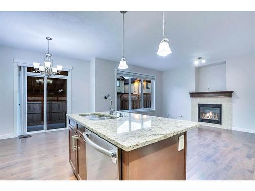 32 Saddlelake Gardens Ne, Calgary, AB - Indoor With Fireplace