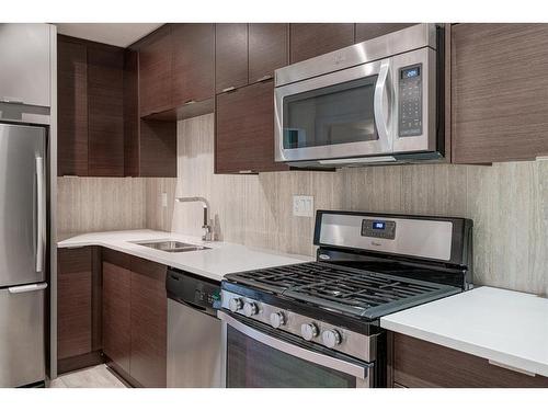 243-1719 9A Street Sw, Calgary, AB - Indoor Photo Showing Kitchen With Double Sink