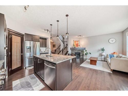 52 Brightoncrest Rise Se, Calgary, AB - Indoor Photo Showing Kitchen With Stainless Steel Kitchen With Upgraded Kitchen