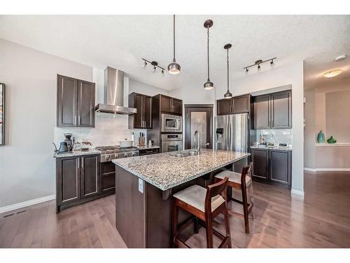 52 Brightoncrest Rise Se, Calgary, AB - Indoor Photo Showing Kitchen With Stainless Steel Kitchen With Double Sink With Upgraded Kitchen