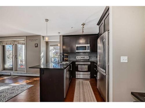 1106-155 Skyview Ranch Way Ne, Calgary, AB - Indoor Photo Showing Kitchen With Stainless Steel Kitchen With Upgraded Kitchen