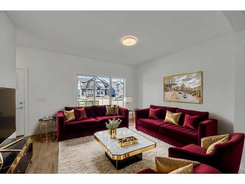 604 Dawson Drive, Chestermere, AB - Indoor Photo Showing Living Room