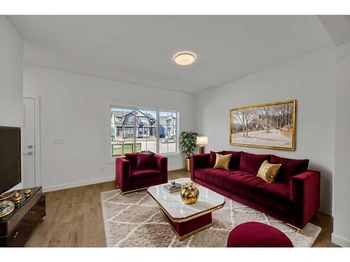 604 Dawson Drive, Chestermere, AB - Indoor Photo Showing Living Room