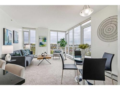 1402-325 3 Street Se, Calgary, AB - Indoor Photo Showing Living Room