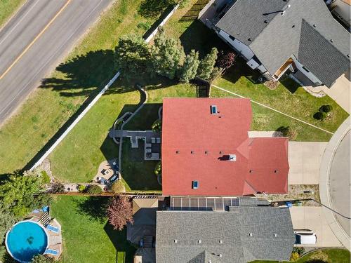 80 Cambrille Crescent, Strathmore, AB - Outdoor With Above Ground Pool With View