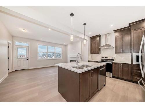 320 Homestead Grove Ne, Calgary, AB - Indoor Photo Showing Kitchen With Double Sink With Upgraded Kitchen