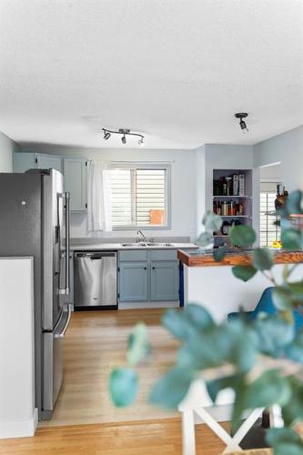 1639 Erin Drive Se, Airdrie, AB - Indoor Photo Showing Kitchen With Double Sink