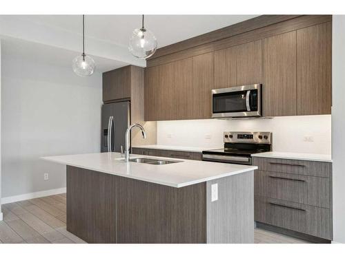 3502-60 Skyview Ranch Road Ne, Calgary, AB - Indoor Photo Showing Kitchen With Double Sink With Upgraded Kitchen