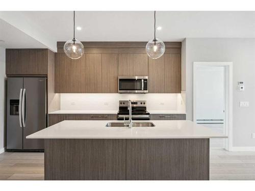 3502-60 Skyview Ranch Road Ne, Calgary, AB - Indoor Photo Showing Kitchen With Double Sink With Upgraded Kitchen