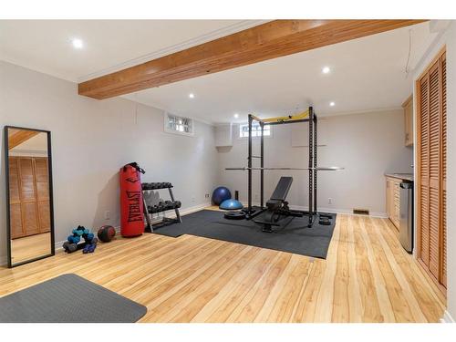 9508 Oakland Road Sw, Calgary, AB - Indoor Photo Showing Gym Room