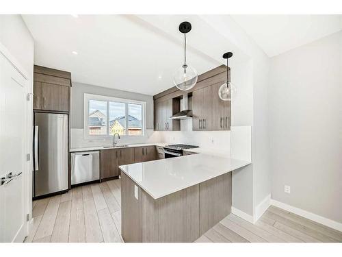 425 Chelsea Key, Chestermere, AB - Indoor Photo Showing Kitchen With Stainless Steel Kitchen With Upgraded Kitchen