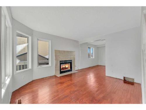 35 Del Monica Place Ne, Calgary, AB - Indoor Photo Showing Living Room With Fireplace