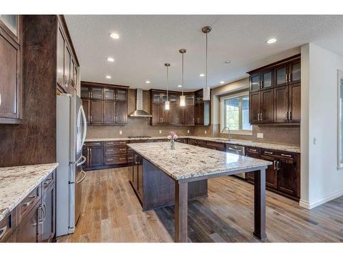 509 Hawk'S Nest Lane, Priddis Greens, AB - Indoor Photo Showing Kitchen With Upgraded Kitchen