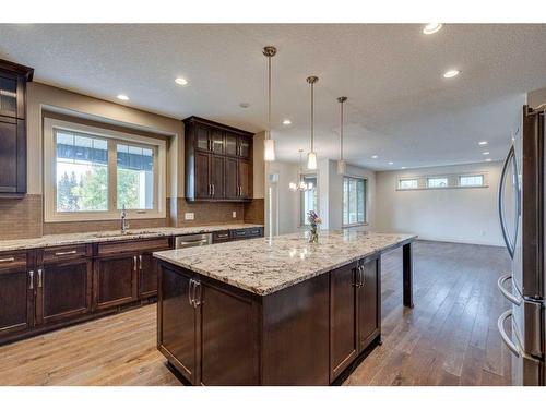 509 Hawk'S Nest Lane, Priddis Greens, AB - Indoor Photo Showing Kitchen With Upgraded Kitchen