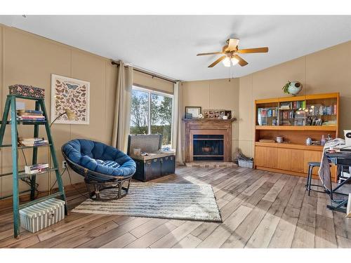 10-32501 Rr 24, Rural Mountain View County, AB - Indoor Photo Showing Living Room With Fireplace