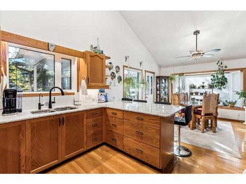 73 Manyhorses Drive, Rural Rocky View County, AB - Indoor Photo Showing Kitchen With Double Sink