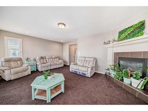 51 Cranberry Circle Se, Calgary, AB - Indoor Photo Showing Living Room With Fireplace