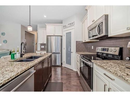 51 Cranberry Circle Se, Calgary, AB - Indoor Photo Showing Kitchen With Double Sink With Upgraded Kitchen