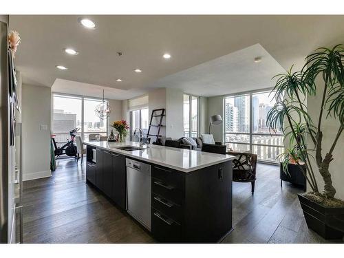 604-1111 10 Street Sw, Calgary, AB - Indoor Photo Showing Kitchen With Upgraded Kitchen