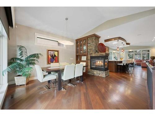 128 Lake Mead Green Se, Calgary, AB - Indoor With Fireplace