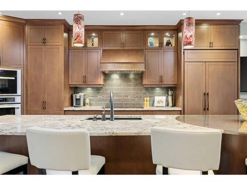 128 Lake Mead Green Se, Calgary, AB - Indoor Photo Showing Kitchen With Upgraded Kitchen