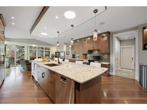 128 Lake Mead Green Se, Calgary, AB - Indoor Photo Showing Kitchen With Upgraded Kitchen