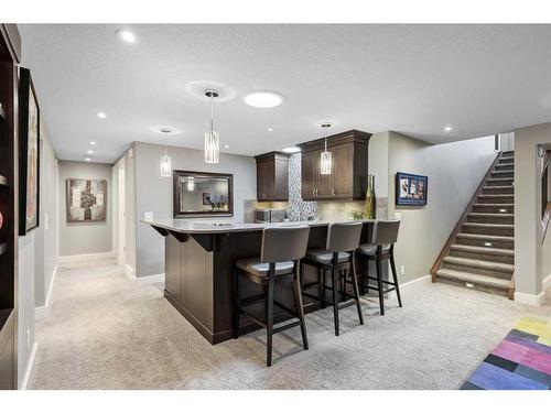 128 Lake Mead Green Se, Calgary, AB - Indoor Photo Showing Kitchen With Upgraded Kitchen