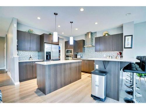 100 Redstone Parade Ne, Calgary, AB - Indoor Photo Showing Kitchen With Upgraded Kitchen