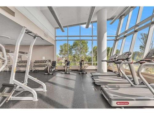 907-55 Spruce Place Sw, Calgary, AB - Indoor Photo Showing Gym Room