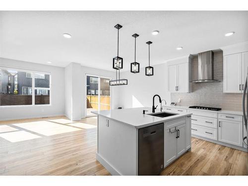 299 Seton Road Se, Calgary, AB - Indoor Photo Showing Kitchen With Upgraded Kitchen