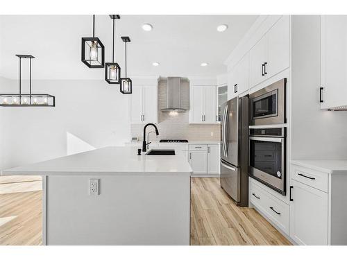 299 Seton Road Se, Calgary, AB - Indoor Photo Showing Kitchen With Stainless Steel Kitchen With Upgraded Kitchen