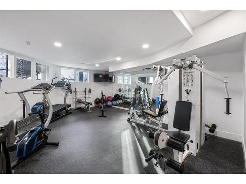 192 Blueridge Rise, Rural Rocky View County, AB - Indoor Photo Showing Gym Room