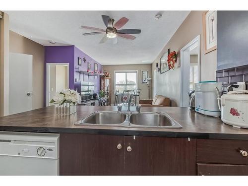 4306-73 Erin Woods Court Se, Calgary, AB - Indoor Photo Showing Kitchen With Double Sink