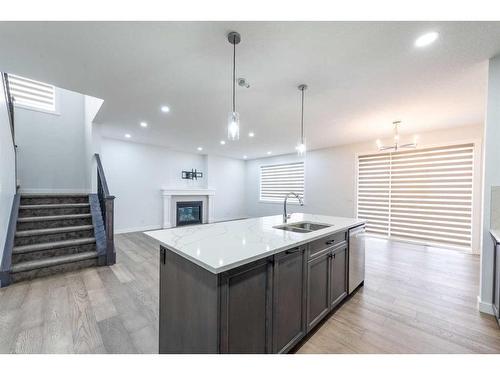 907 Corner Meadows Way Ne, Calgary, AB - Indoor Photo Showing Kitchen With Double Sink With Upgraded Kitchen