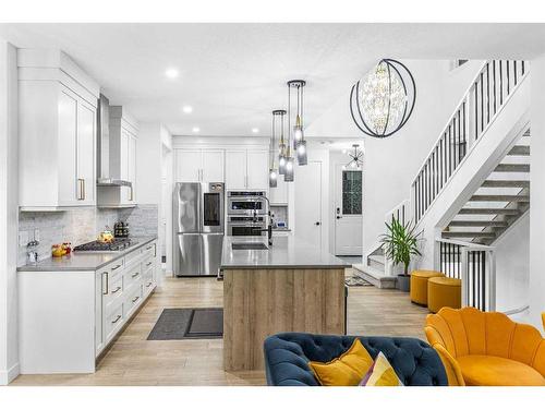 9 Sage Meadows Green Nw, Calgary, AB - Indoor Photo Showing Kitchen With Upgraded Kitchen