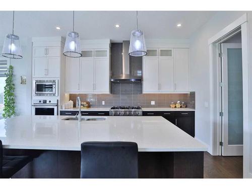 13 Damkar Drive, Rural Rocky View County, AB - Indoor Photo Showing Kitchen With Upgraded Kitchen