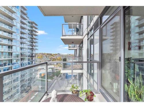 1004-550 Riverfront Avenue Se, Calgary, AB - Outdoor With Balcony With Exterior