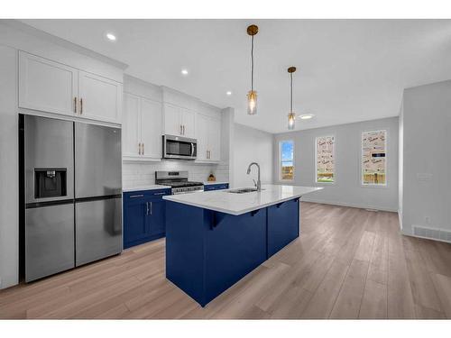 326 Ambleton Drive Nw, Calgary, AB - Indoor Photo Showing Kitchen With Stainless Steel Kitchen With Upgraded Kitchen