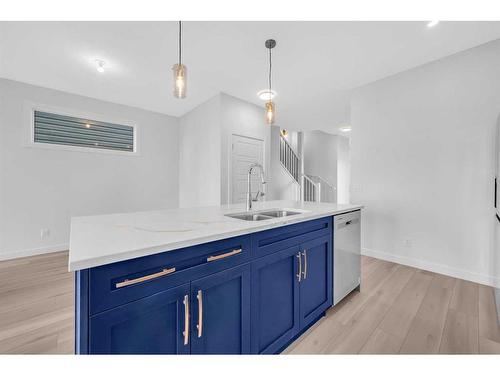 326 Ambleton Drive Nw, Calgary, AB - Indoor Photo Showing Kitchen With Double Sink