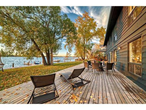 1069 East Chestermere Drive, Chestermere, AB - Outdoor With Body Of Water With Deck Patio Veranda With Exterior