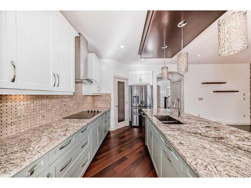 114 Sage Meadows Way Nw, Calgary, AB - Indoor Photo Showing Kitchen With Double Sink With Upgraded Kitchen