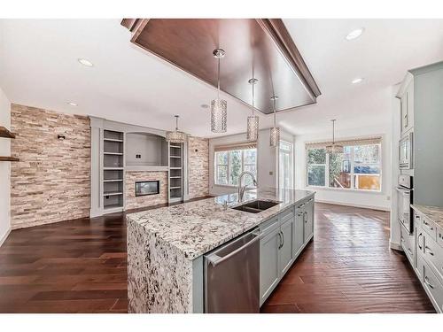 114 Sage Meadows Way Nw, Calgary, AB - Indoor Photo Showing Kitchen With Double Sink With Upgraded Kitchen