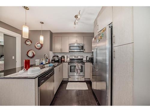 2411-240 Skyview Ranch Road Ne, Calgary, AB - Indoor Photo Showing Kitchen With Stainless Steel Kitchen With Upgraded Kitchen